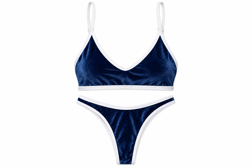 SEA PANTY VELVET AZUL NAVY