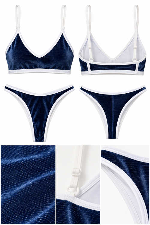 SEA PANTY VELVET AZUL NAVY