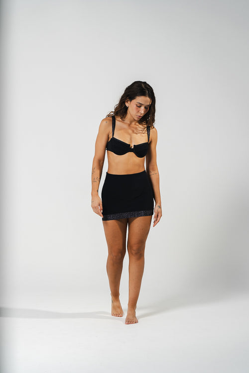 MOON SKIRT GLITTER NEGRO