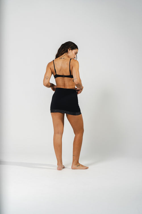 MOON SKIRT GLITTER NEGRO